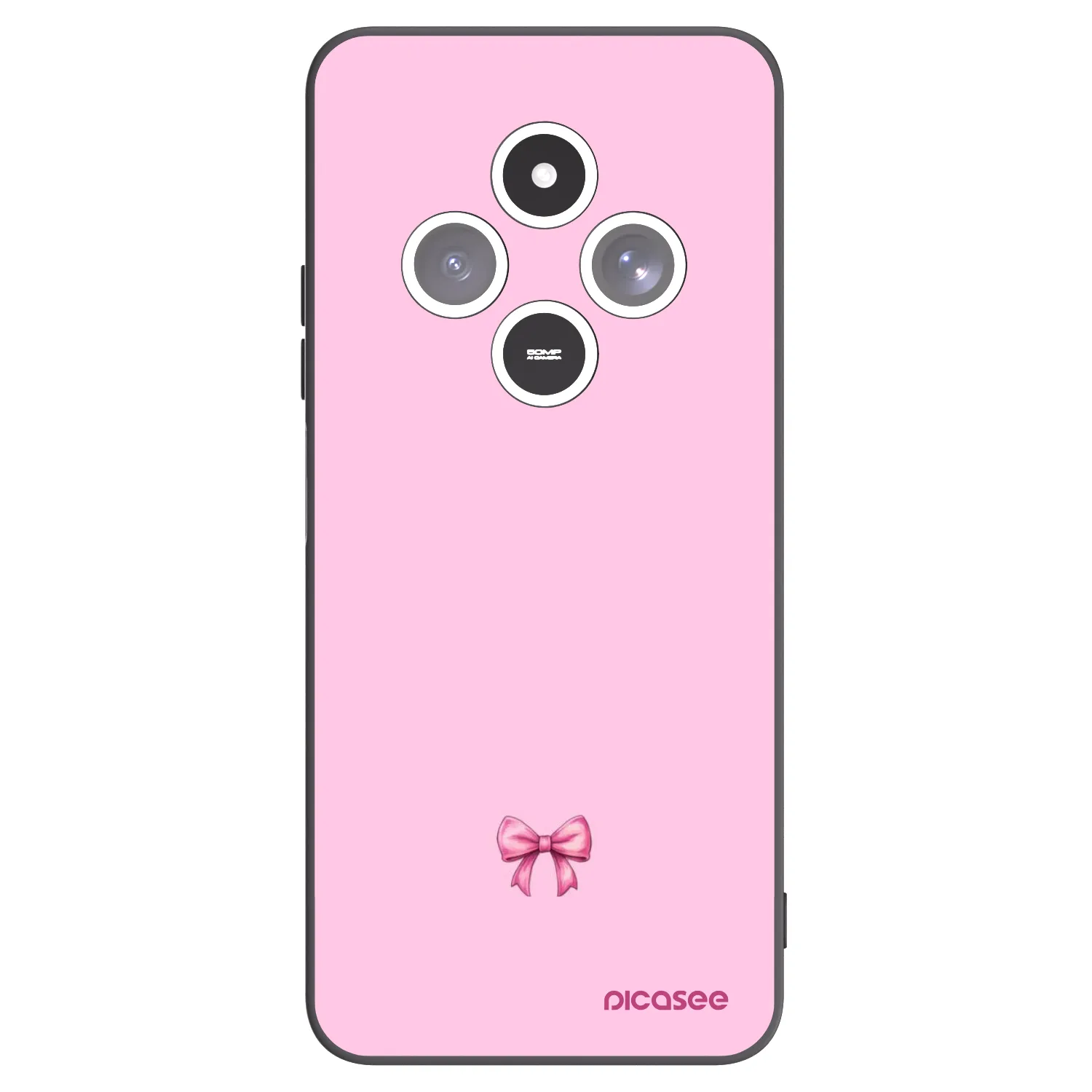 Picasee Xiaomi Redmi 14C Hülle - Schwarzes Silikon - Blush bow