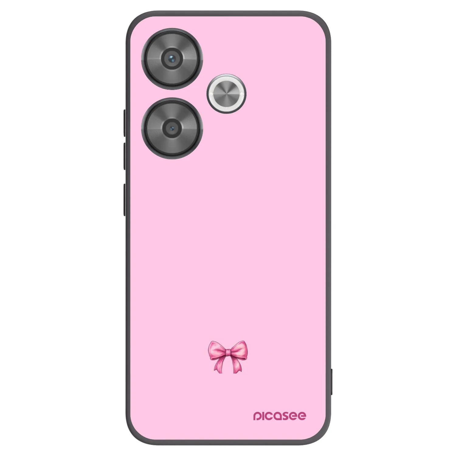 Picasee Xiaomi Poco F6 Hülle - Schwarzes Silikon - Blush bow