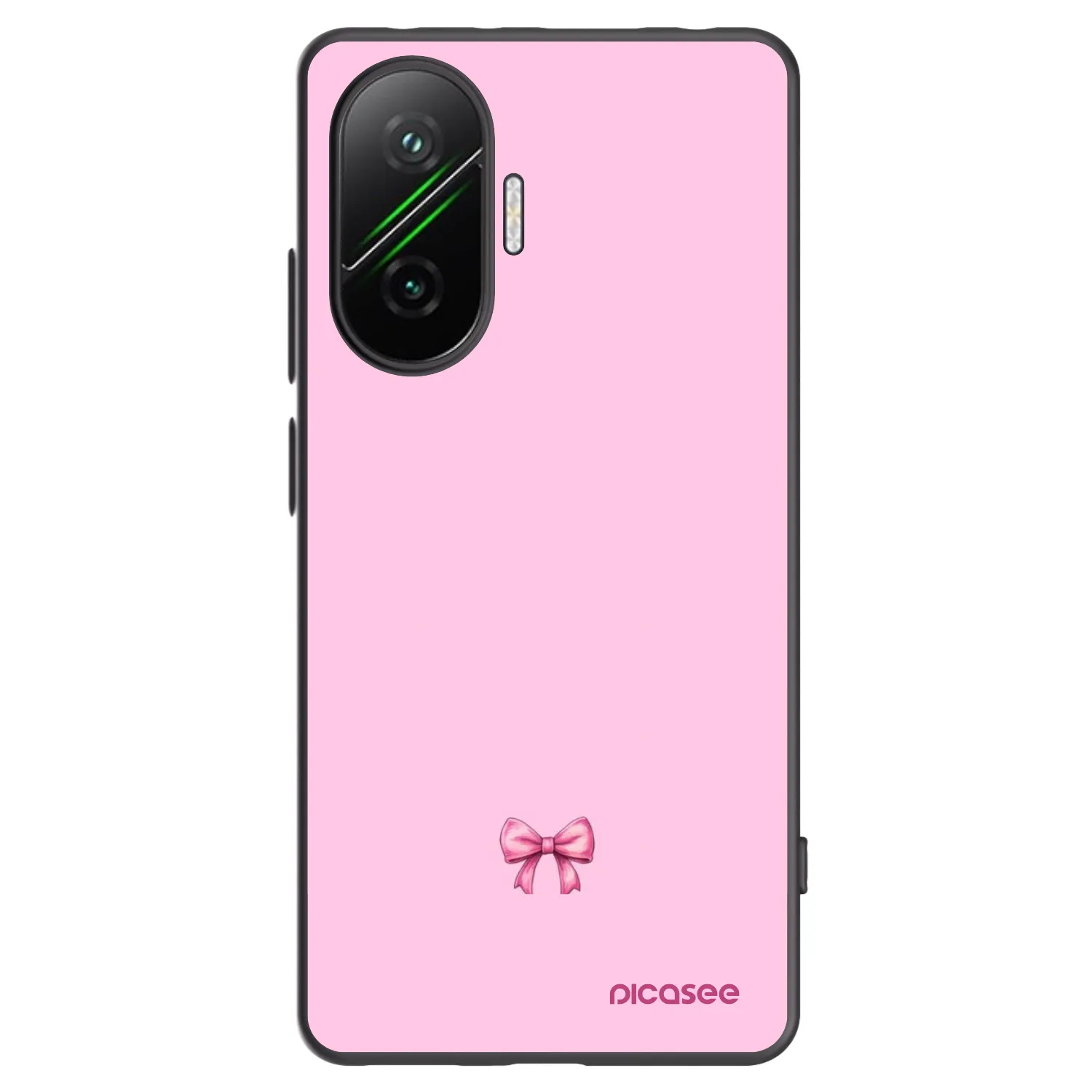 Picasee Xiaomi Poco F7 Pro 5G Hülle - Schwarzes Silikon - Blush bow
