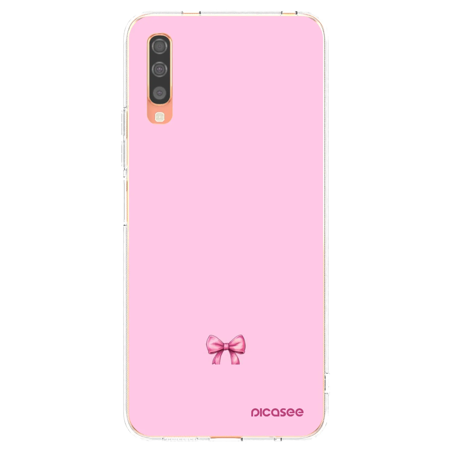 Picasee Samsung Galaxy A70 A705F Hülle - Transparentes Silikon - Blush bow