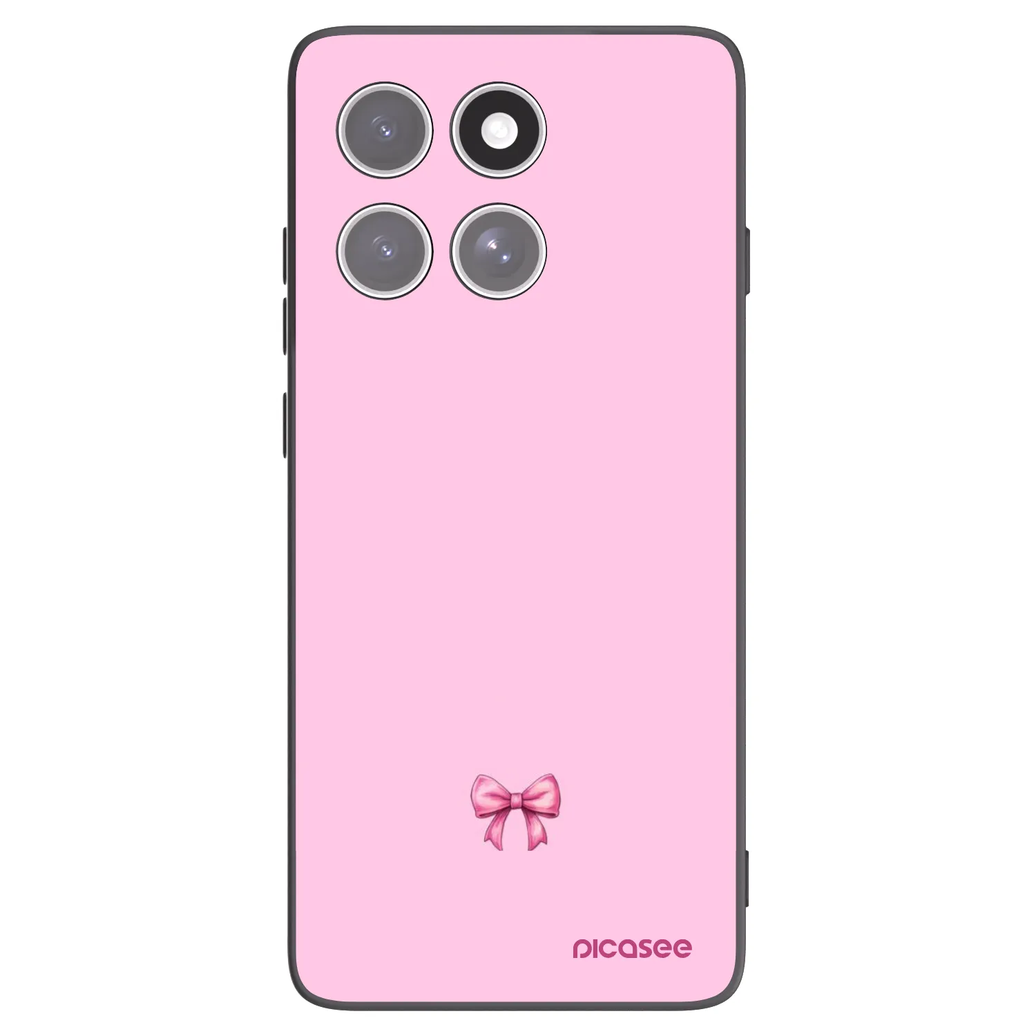 Picasee Motorola Edge 60 Pro Hülle - Schwarzes Silikon - Blush bow
