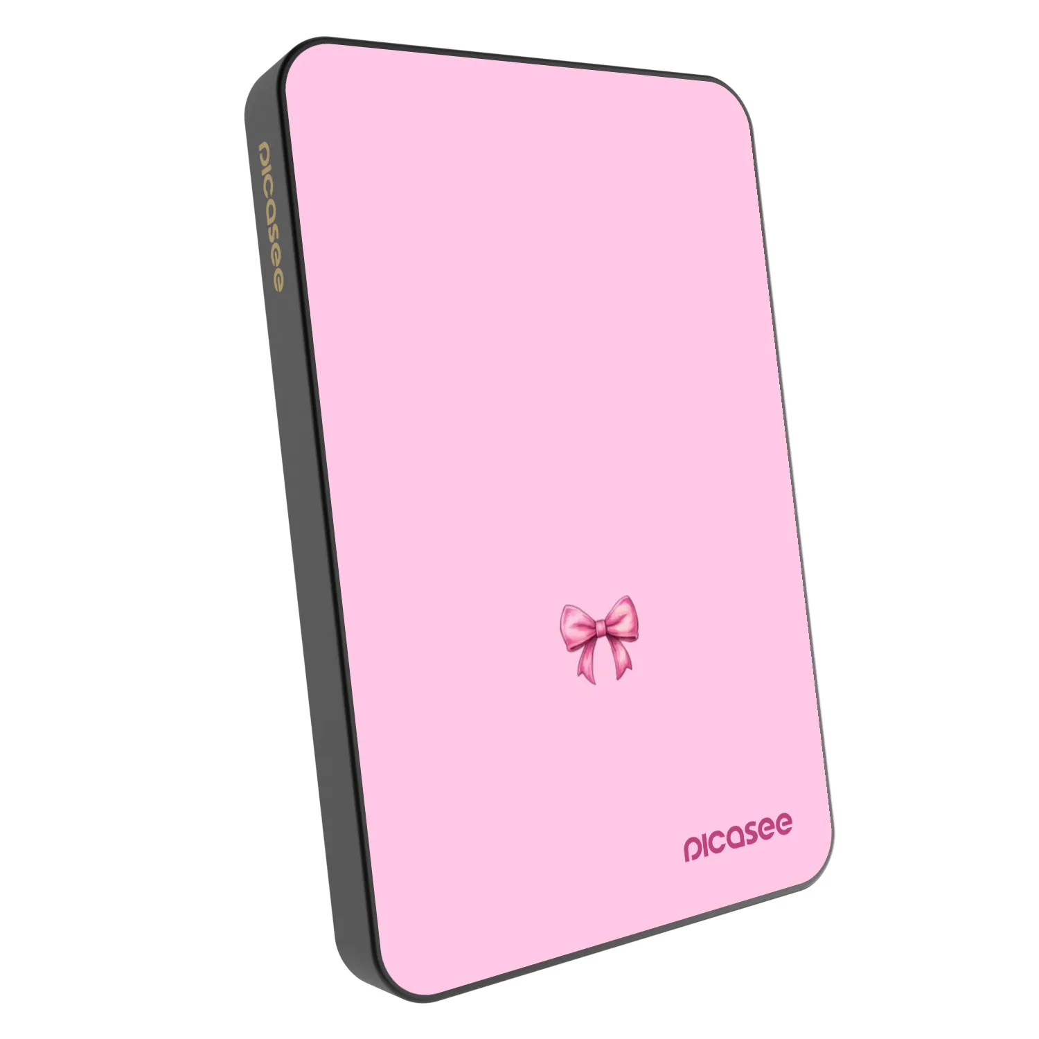 Picasee Powerbank mit MagSafe 5 000 mAh Grau - Blush bow