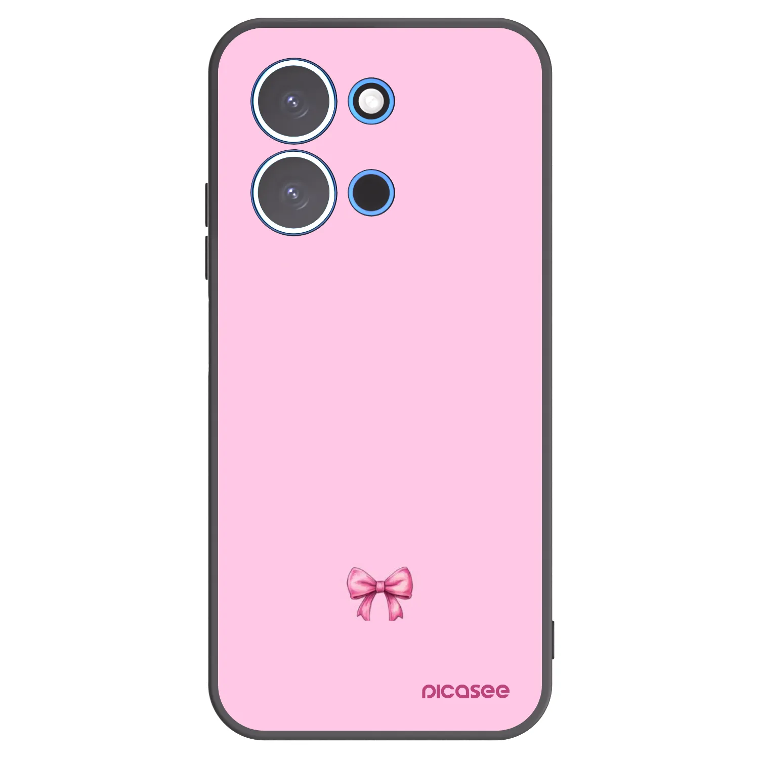 Picasee Xiaomi Redmi 15C 4G Hülle - Schwarzes Silikon - Blush bow