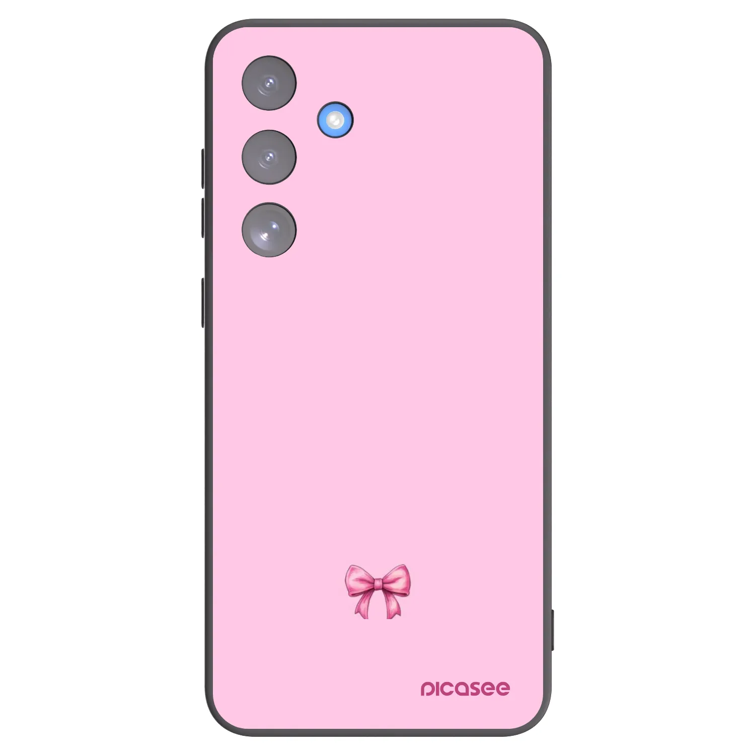 Picasee Samsung Galaxy S25 FE 5G Hülle - Schwarzes Silikon - Blush bow