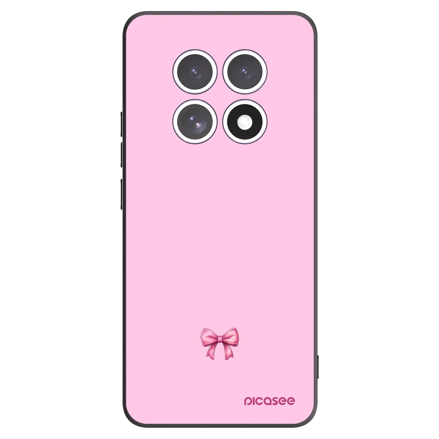 Picasee Xiaomi Redmi Note 15 Hülle - Schwarzes Silikon - Blush bow