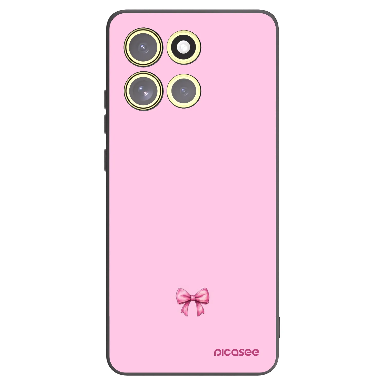 Picasee Motorola Moto G86 Power 5G Hülle - Schwarzes Silikon - Blush bow