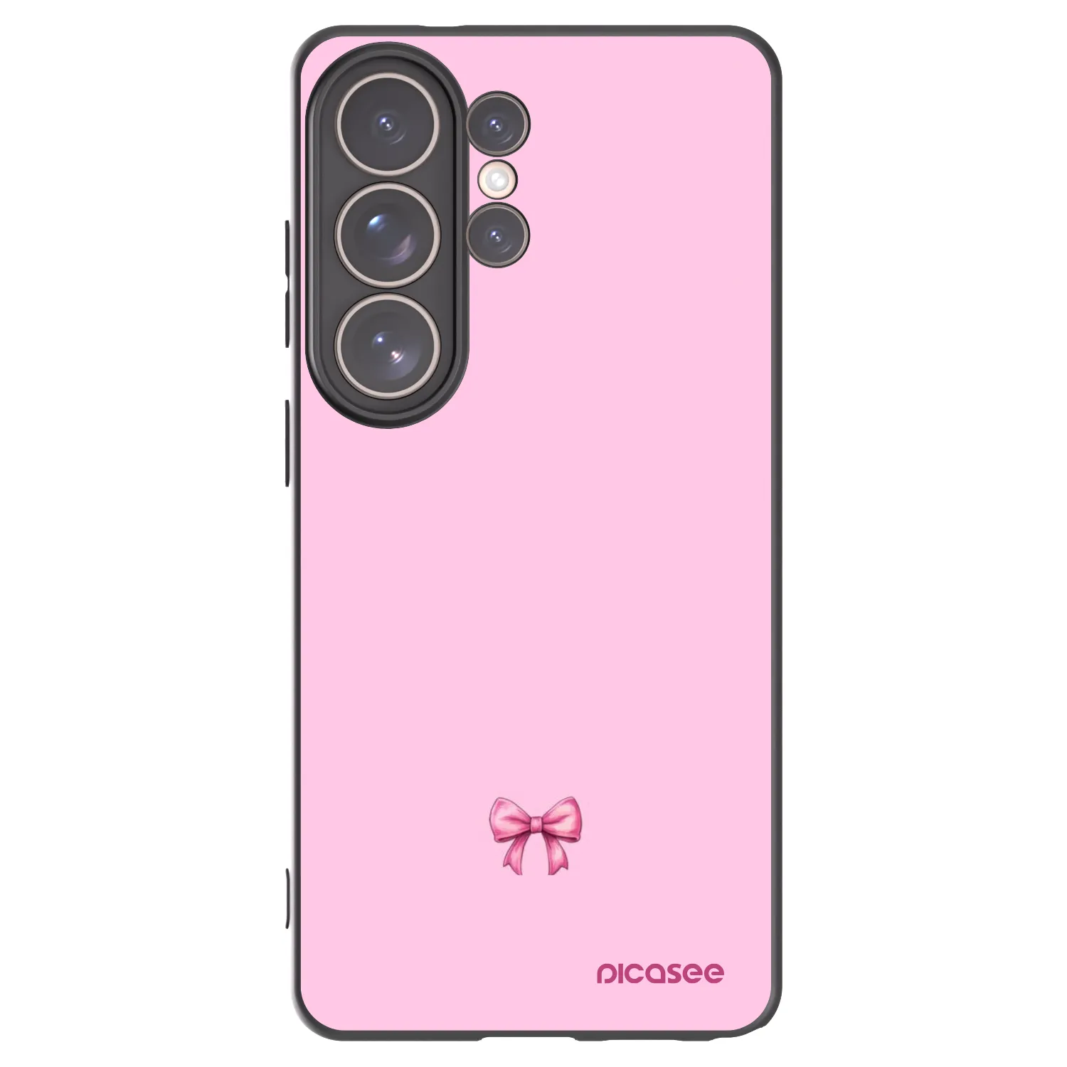 Picasee Samsung Galaxy S26 Ultra Hülle - Schwarzes Silikon - Blush bow
