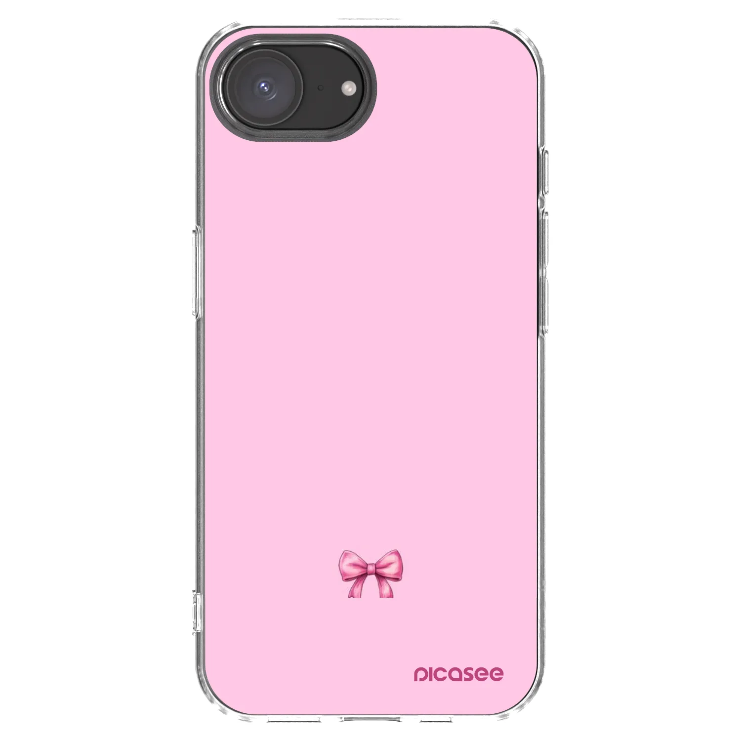 Picasee Apple iPhone 17e Hülle - Transparentes Silikon - Blush bow
