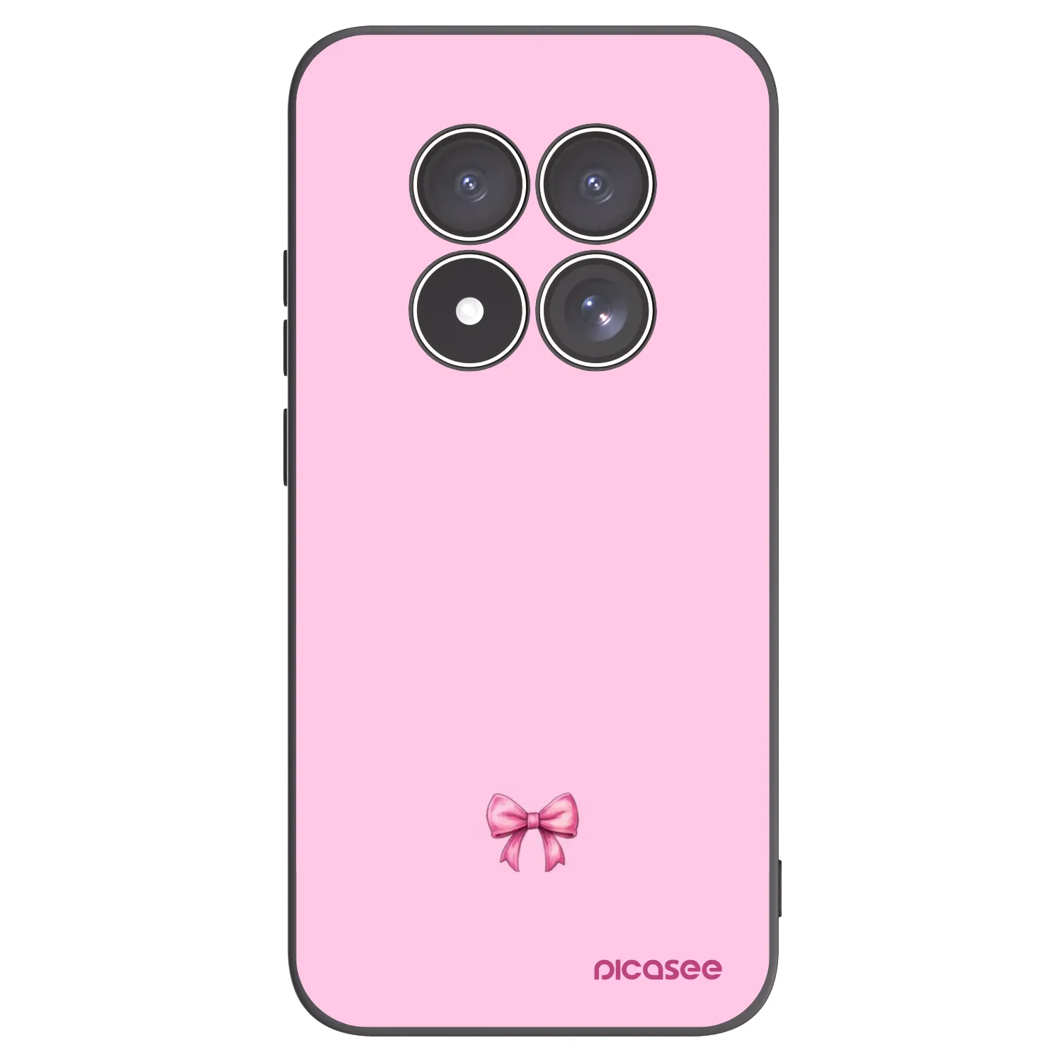 Picasee Xiaomi Redmi Note 15 Pro 5G Hülle - Schwarzes Silikon - Blush bow