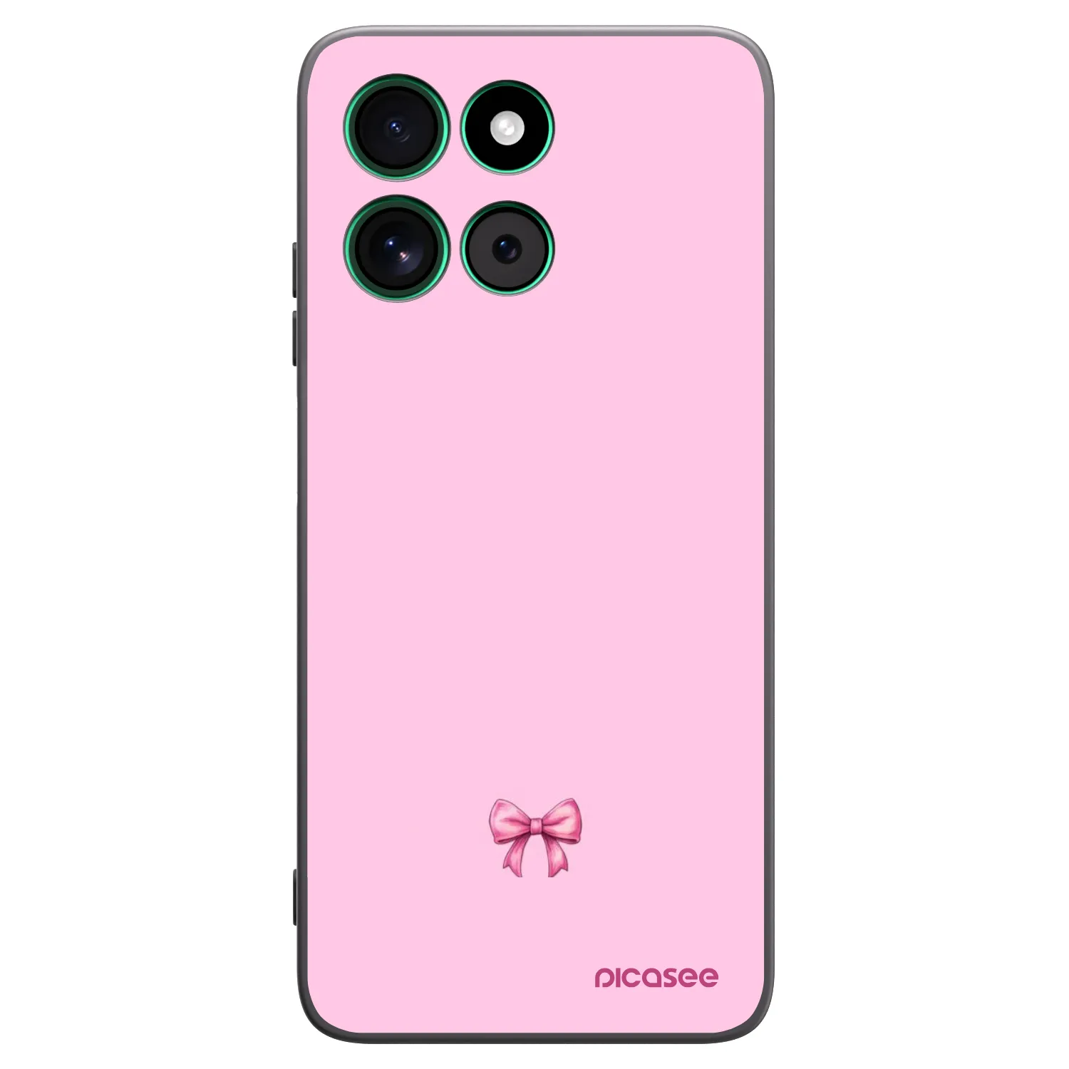 Picasee Motorola Moto G57 Power Hülle - Schwarzes Silikon - Blush bow