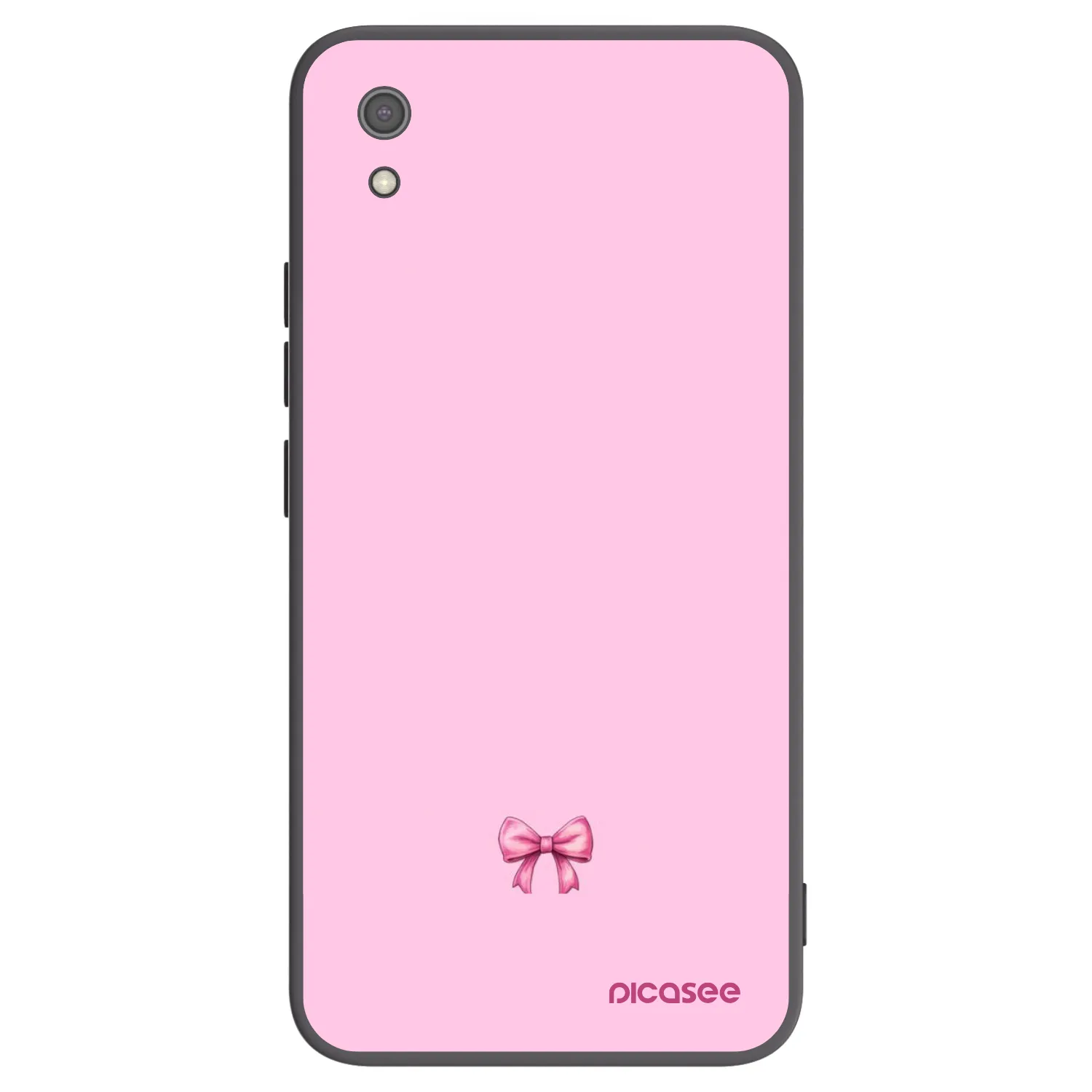 Picasee Xiaomi Redmi 7A Hülle - Schwarzes Silikon - Blush bow