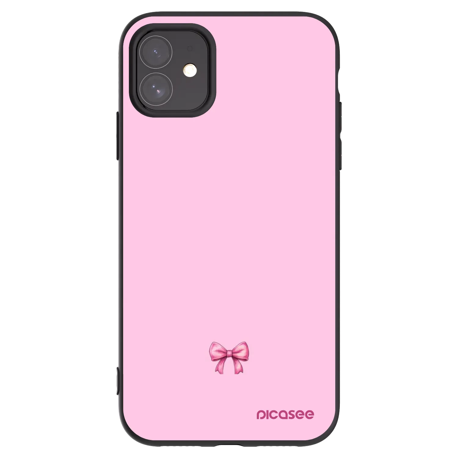 Picasee Apple iPhone 11 Hülle - Schwarzes Silikon - Blush bow