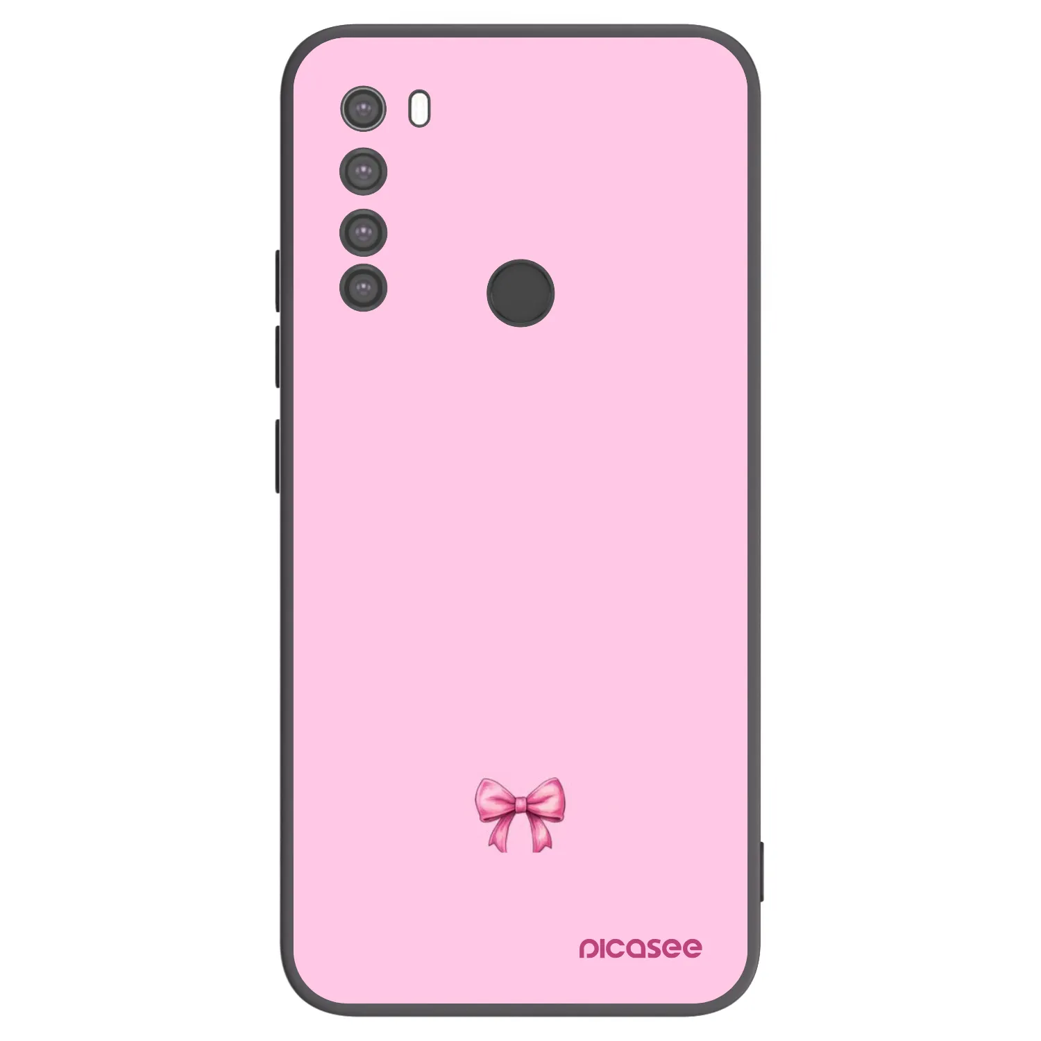 Picasee Xiaomi Redmi Note 8 Hülle - Schwarzes Silikon - Blush bow