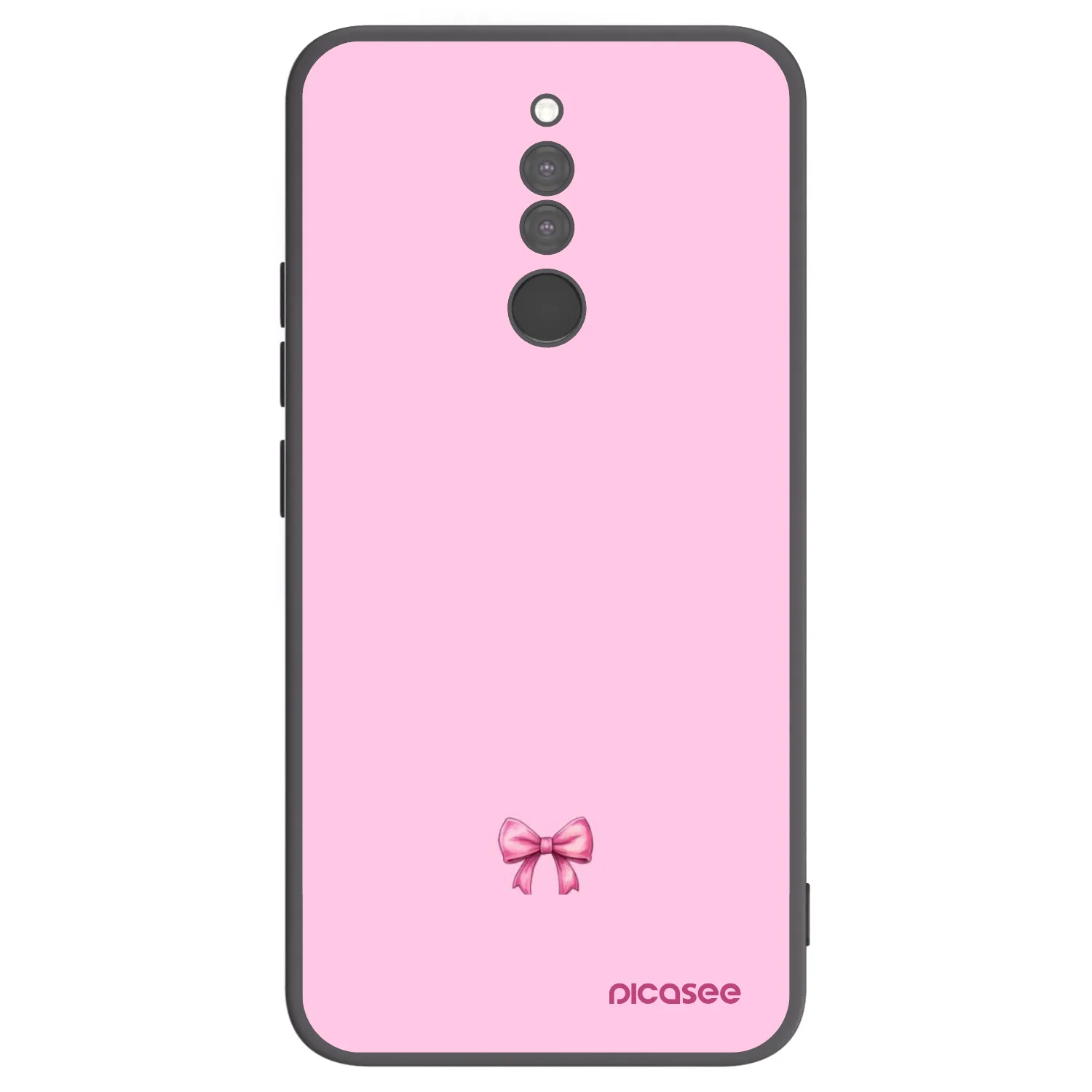 Picasee Xiaomi Redmi 8 Hülle - Schwarzes Silikon - Blush bow