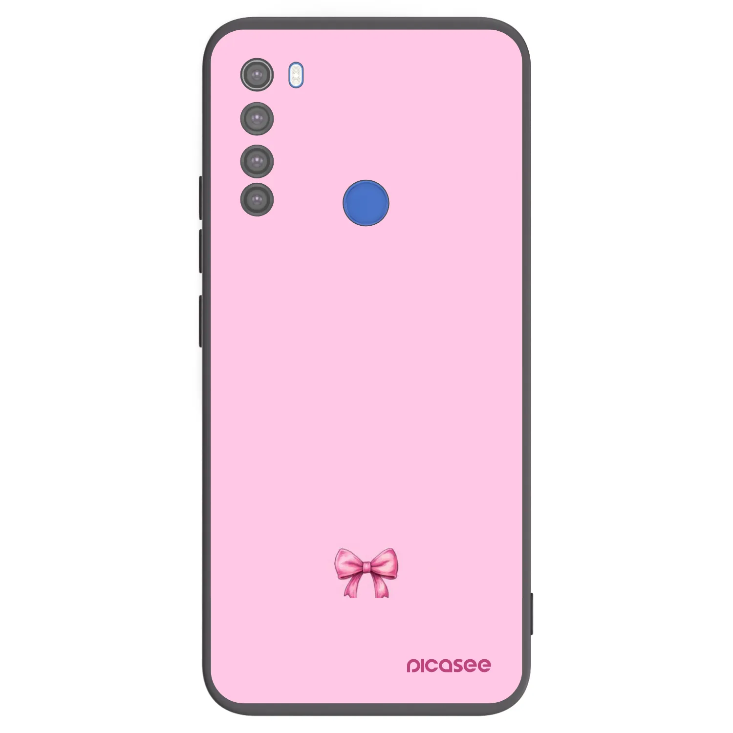 Picasee Xiaomi Redmi Note 8T Hülle - Schwarzes Silikon - Blush bow