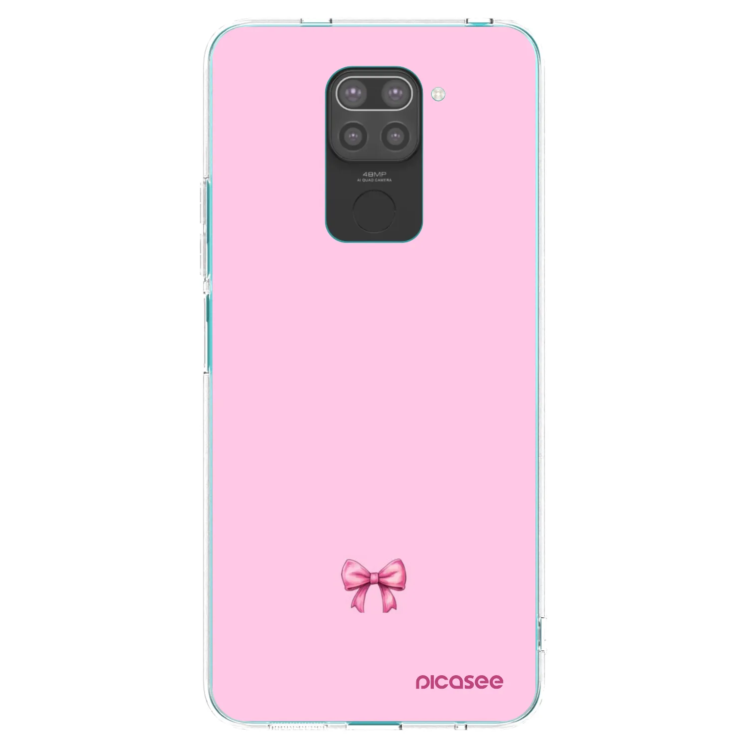 Picasee Xiaomi Redmi Note 9 Hülle - Schwarzes Silikon - Blush bow