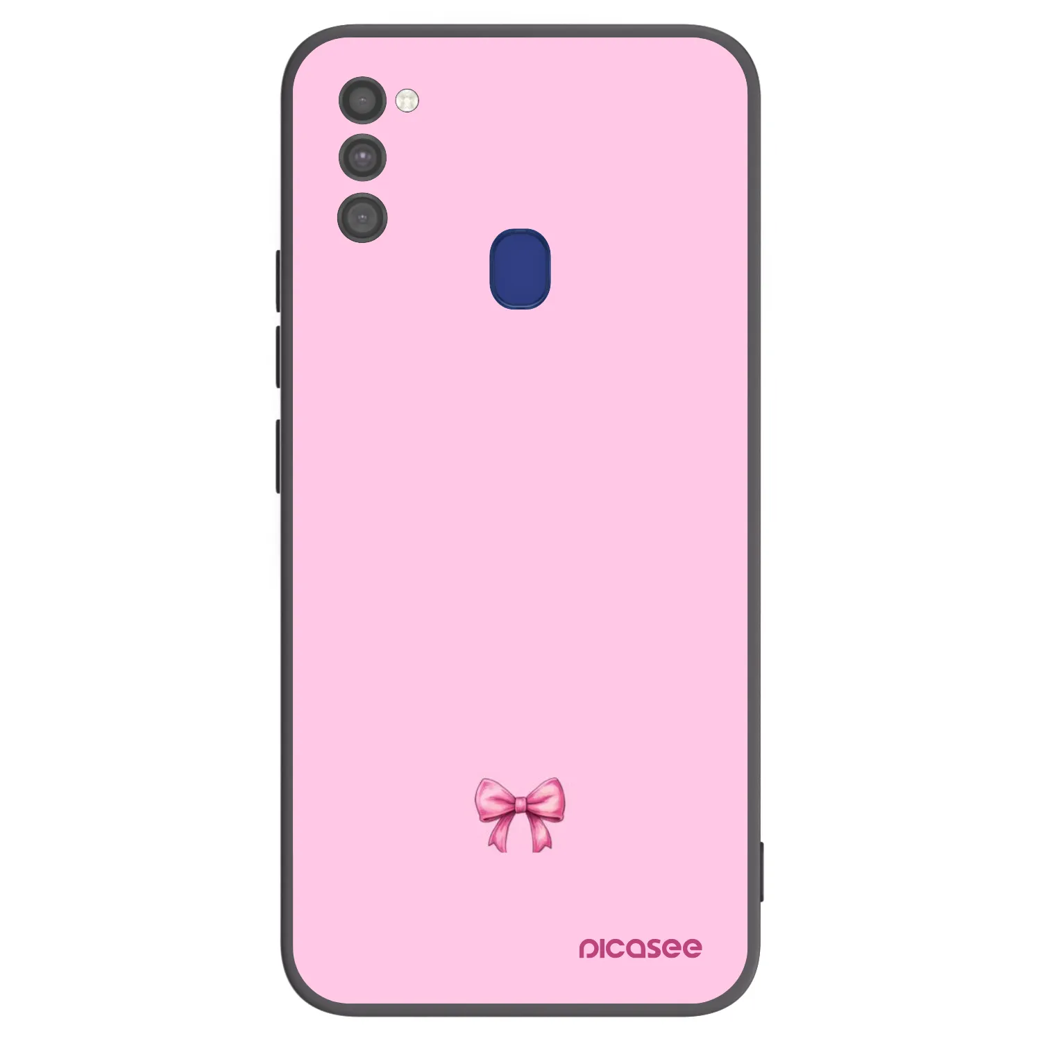 Picasee Samsung Galaxy M21 M215F Hülle - Schwarzes Silikon - Blush bow