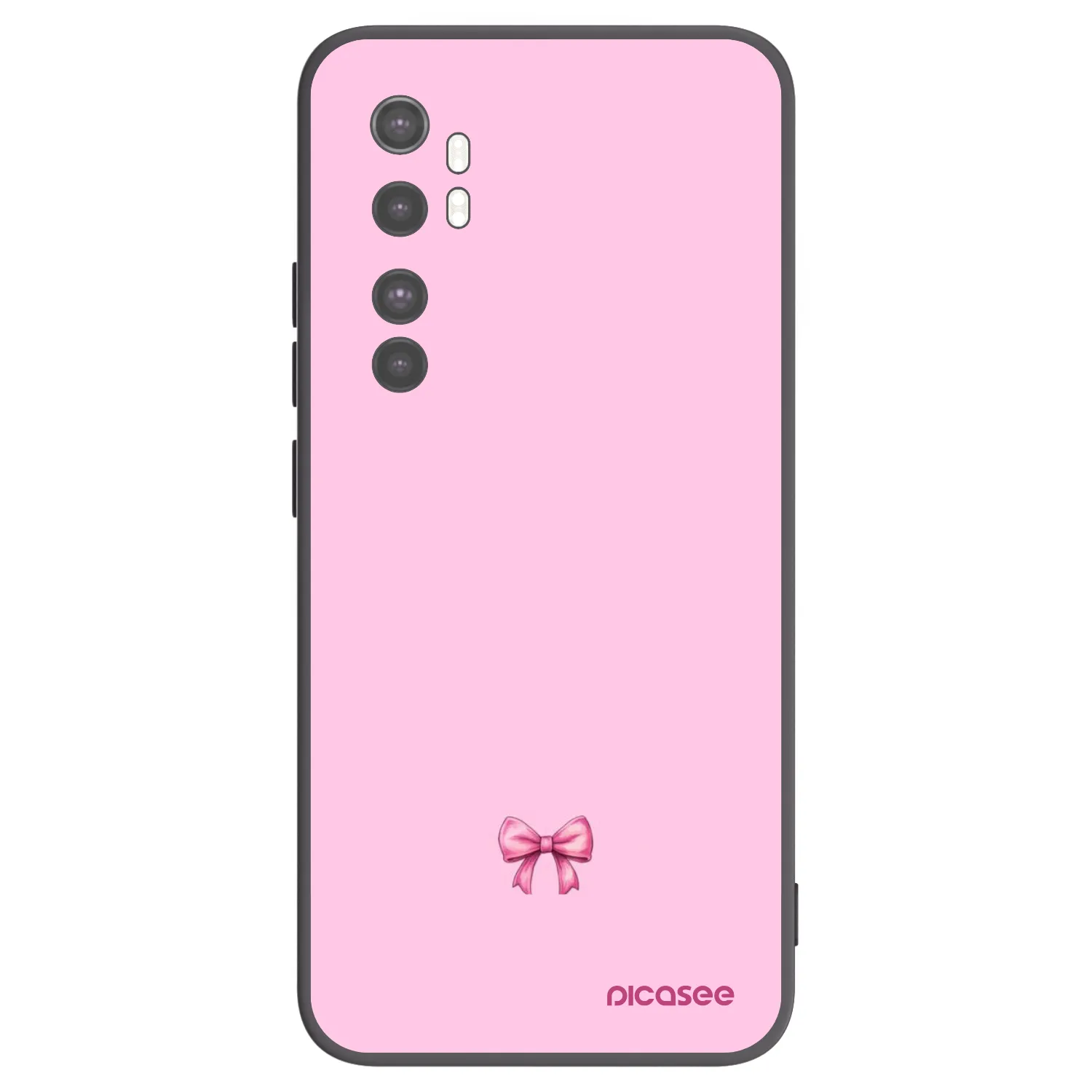 Picasee Xiaomi Mi Note 10 Lite Hülle - Schwarzes Silikon - Blush bow