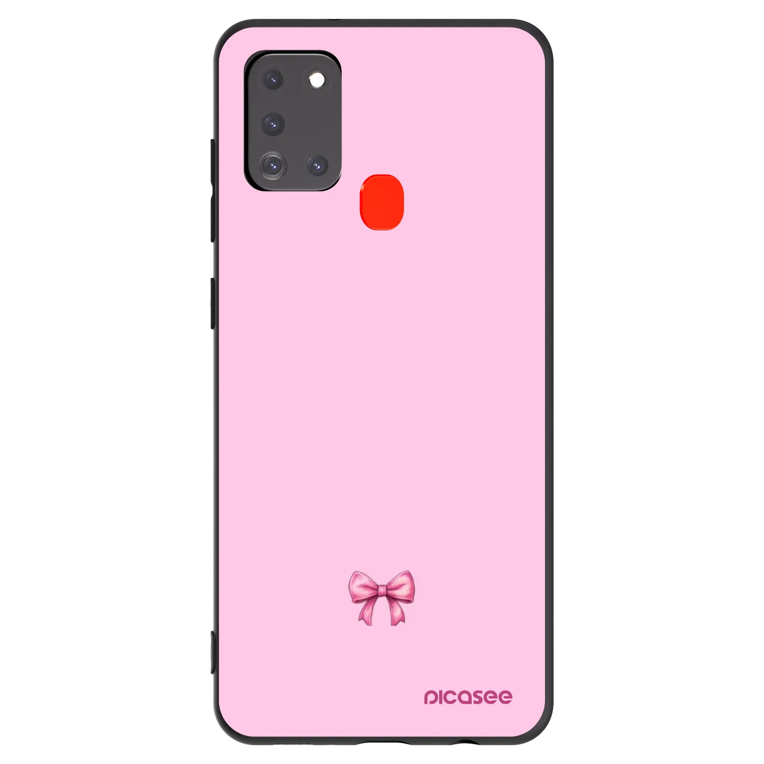 Picasee Samsung Galaxy A21s Hülle - Schwarzes Silikon - Blush bow