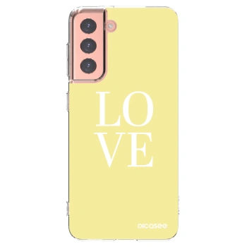 Picasee Samsung Galaxy S21 5G G991B Hülle - Transparentes Silikon - Love
