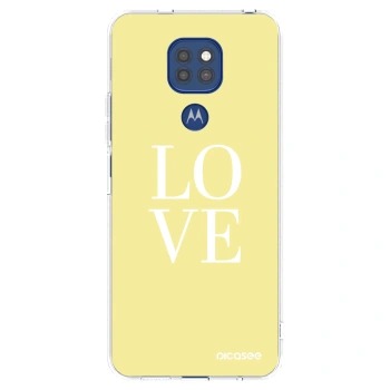 Picasee Motorola Moto G9 Play Hülle - Transparentes Silikon - Love