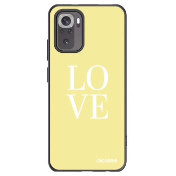 Picasee Xiaomi Redmi Note 10 Hülle - Schwarzes Silikon - Love