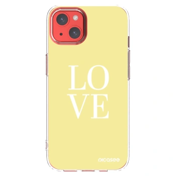 Picasee Apple iPhone 13 Hülle - Transparentes Silikon - Love
