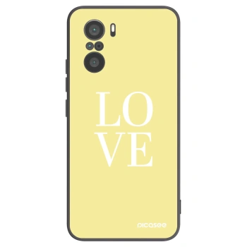 Picasee Xiaomi Poco F3 Hülle - Schwarzes Silikon - Love