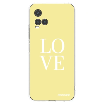 Picasee Vivo Y33s Hülle - Transparentes Silikon - Love