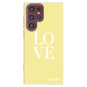 Picasee Samsung Galaxy S22 Ultra 5G Hülle - Transparentes Silikon - Love