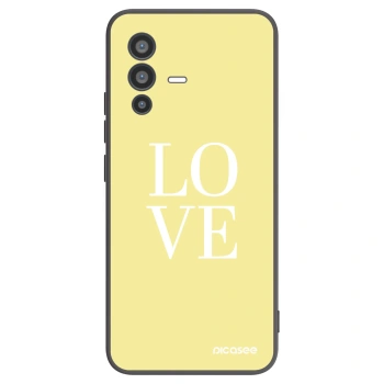 Picasee Vivo V23 5G Hülle - Schwarzes Silikon - Love