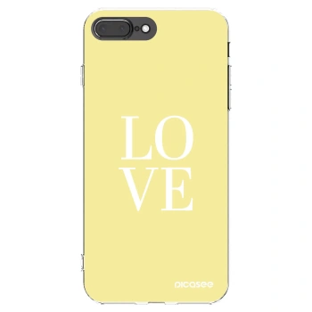 Picasee Apple iPhone 8 Plus Hülle - Transparentes Silikon - Love