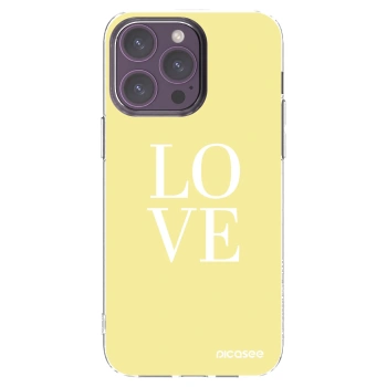 Picasee Apple iPhone 14 Pro Max Hülle - Transparentes Silikon - Love