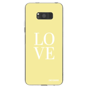 Picasee Samsung Galaxy S8 G950F Hülle - Transparentes Silikon - Love