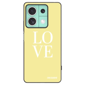 Picasee Xiaomi Redmi Note 13 5G Hülle - Schwarzes Silikon - Love