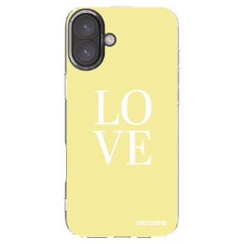 Picasee Apple iPhone 16 Plus Hülle - Transparentes Silikon - Love