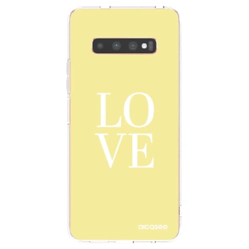 Picasee Samsung Galaxy S10 Plus G975 Hülle - Transparentes Silikon - Love
