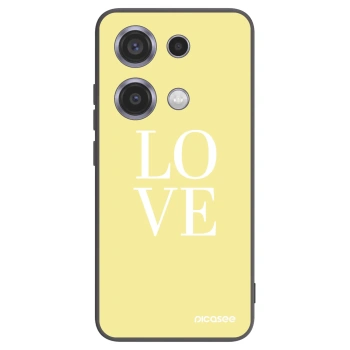 Picasee Xiaomi Redmi Note 14S Hülle - Schwarzes Silikon - Love