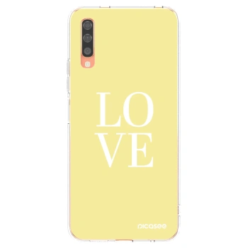 Picasee Samsung Galaxy A70 A705F Hülle - Transparentes Silikon - Love
