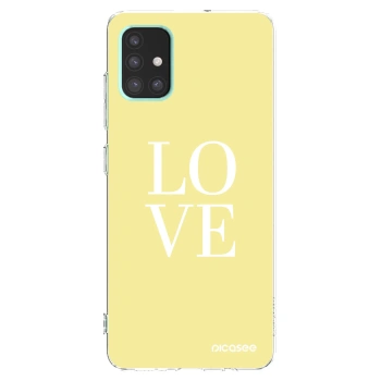 Picasee Samsung Galaxy A51 A515F Hülle - Transparentes Silikon - Love