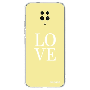 Picasee Xiaomi Redmi Note 9S Hülle - Transparentes Silikon - Love