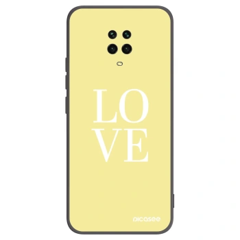 Picasee Xiaomi Redmi Note 9S Hülle - Schwarzes Silikon - Love