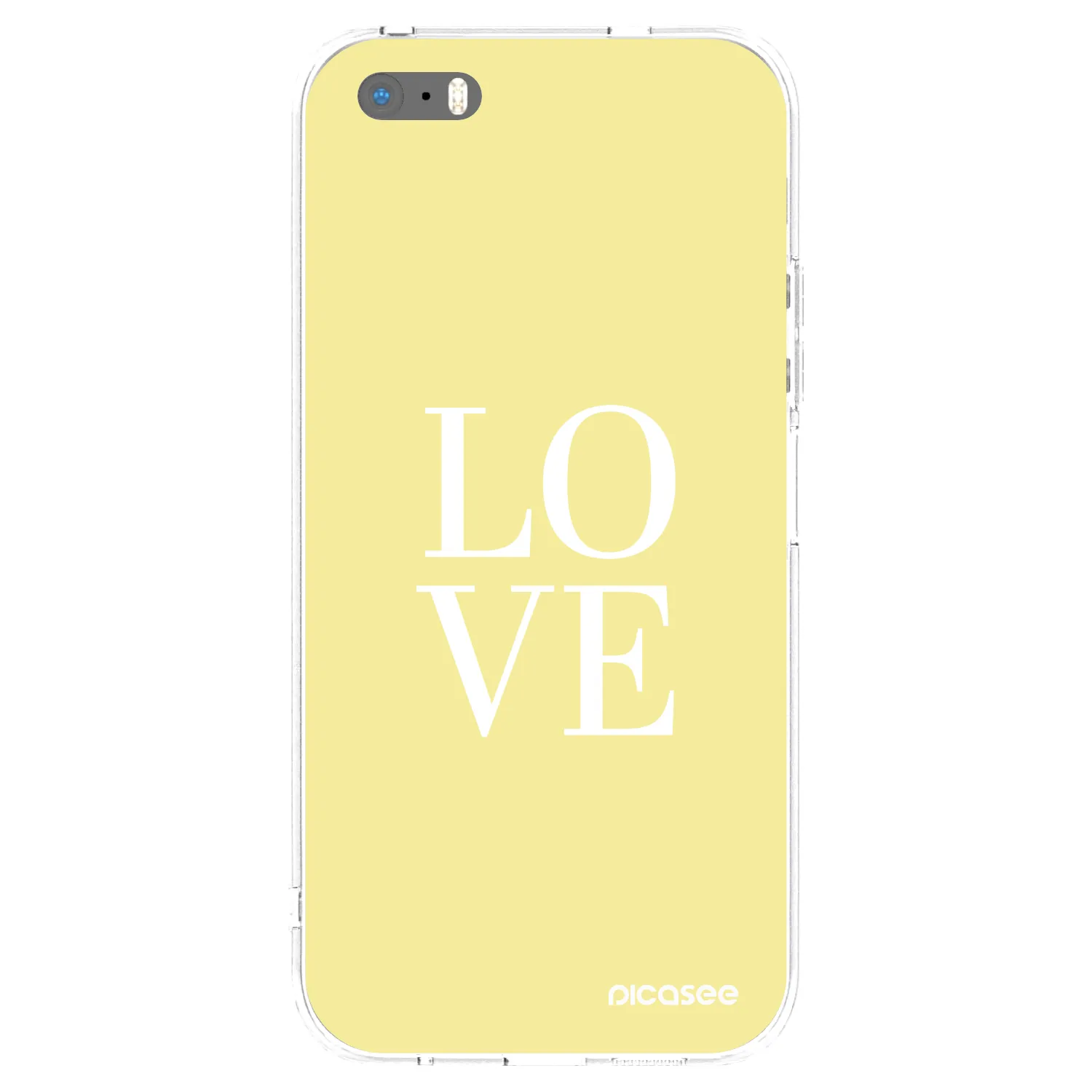 Picasee Apple iPhone 5/5S/SE Hülle - Transparentes Silikon - Love