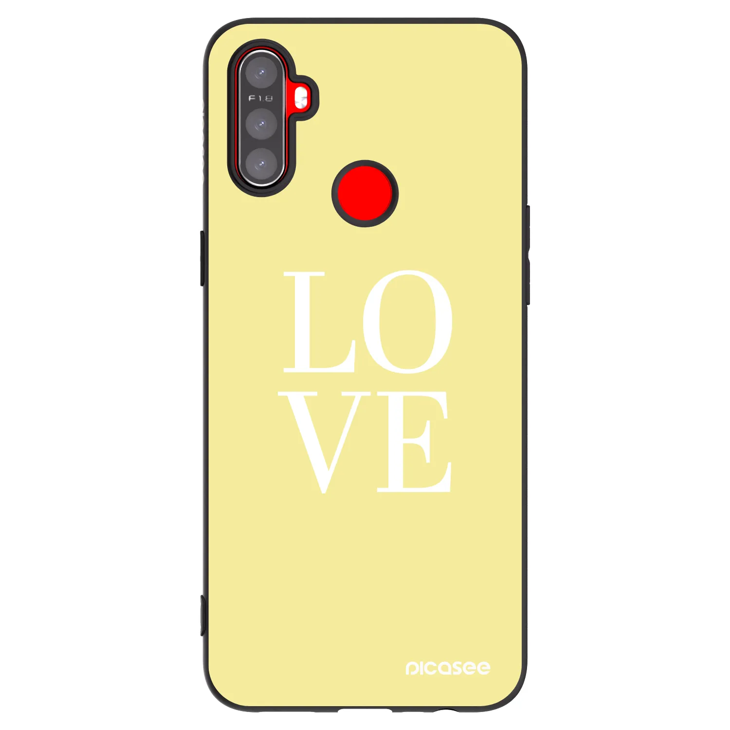 Picasee Realme C3 Hülle - Schwarzes Silikon - Love
