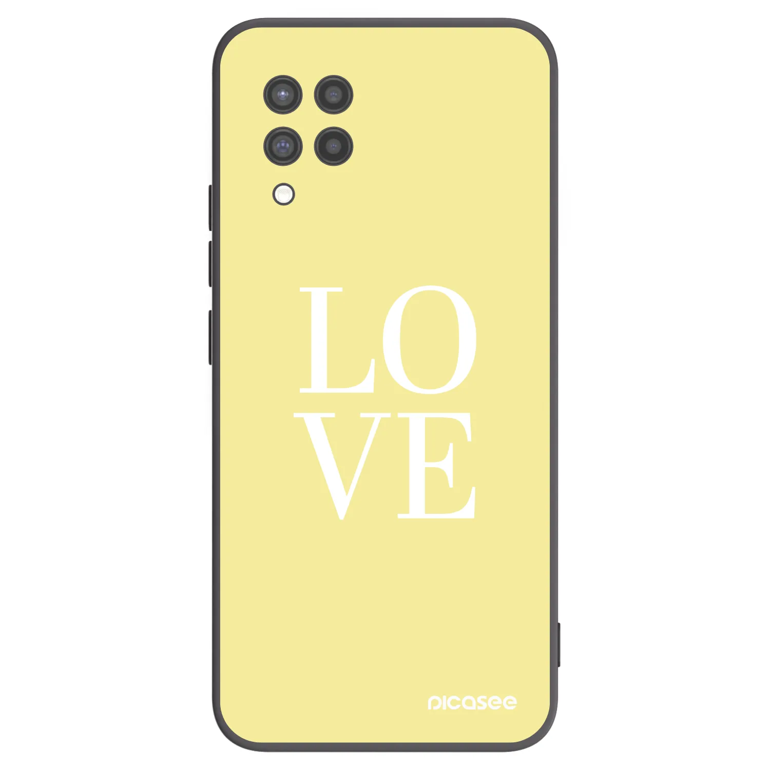 Picasee Samsung Galaxy A42 A426B Hülle - Schwarzes Silikon - Love