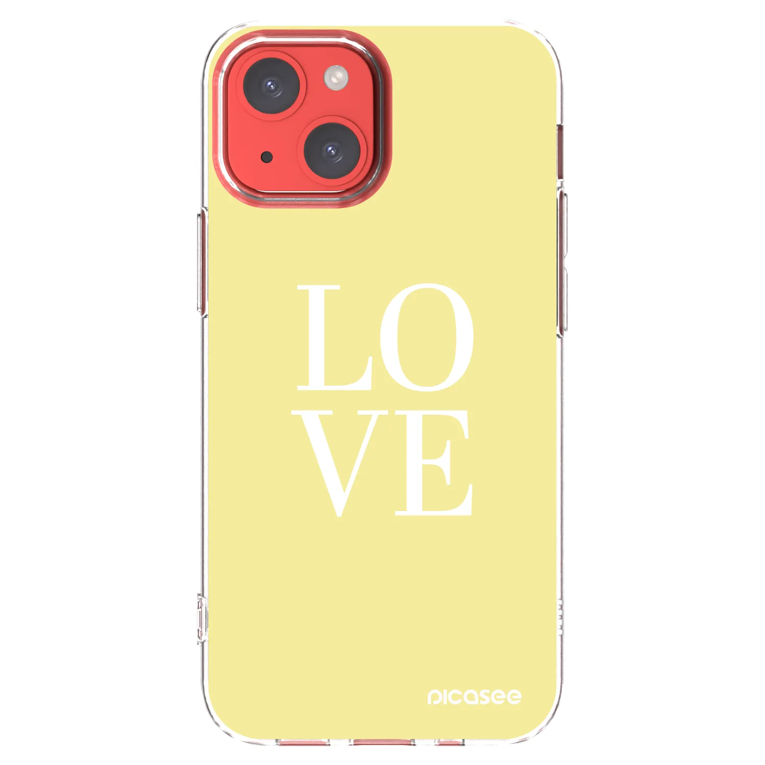 Picasee Apple iPhone 13 mini Hülle - Transparentes Silikon - Love