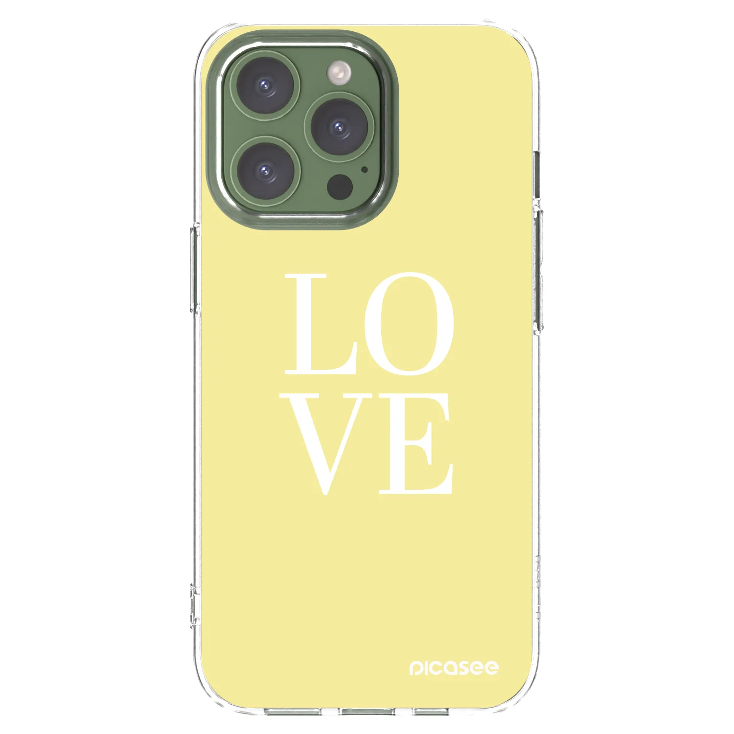 Picasee Apple iPhone 13 Pro Hülle - Transparentes Silikon - Love