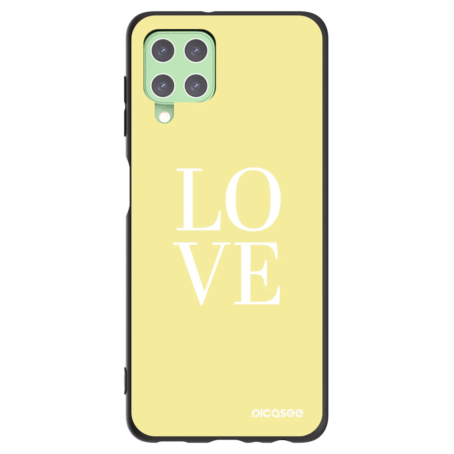 Picasee Samsung Galaxy A22 A225F 4G Hülle - Schwarzes Silikon - Love