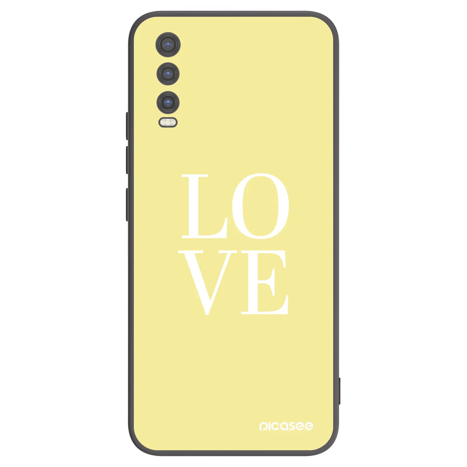 Picasee Vivo Y20s Hülle - Schwarzes Silikon - Love