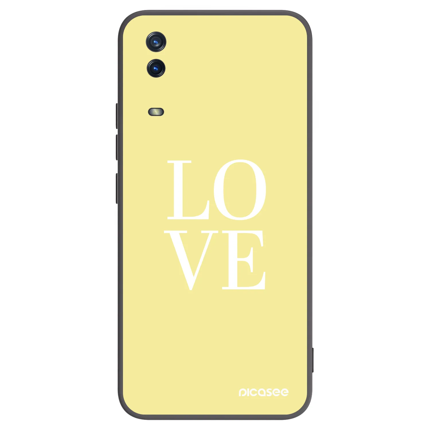 Picasee Vivo Y11s Hülle - Schwarzes Silikon - Love